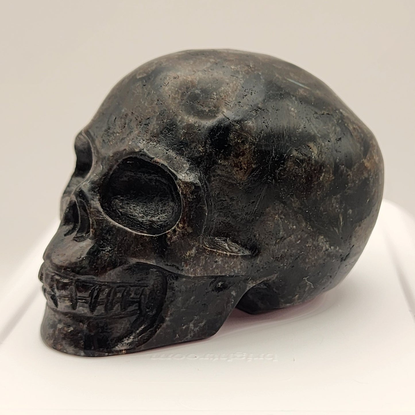 Arfvedsonite Skull - Small 3" - Hand-Carved Crystal Skull #7