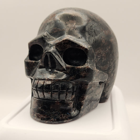 Umberto the Arfvedsonite Skull - Large Hand-Carved Collector Crystal Skull