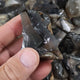 Black Volcano Agate Freeforms - Small 1-2" - UV Reactive Green