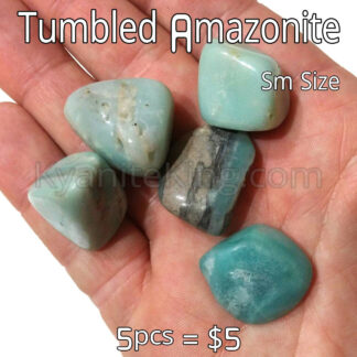 5 Pc Amazonite Tumbled Stones Small Size
